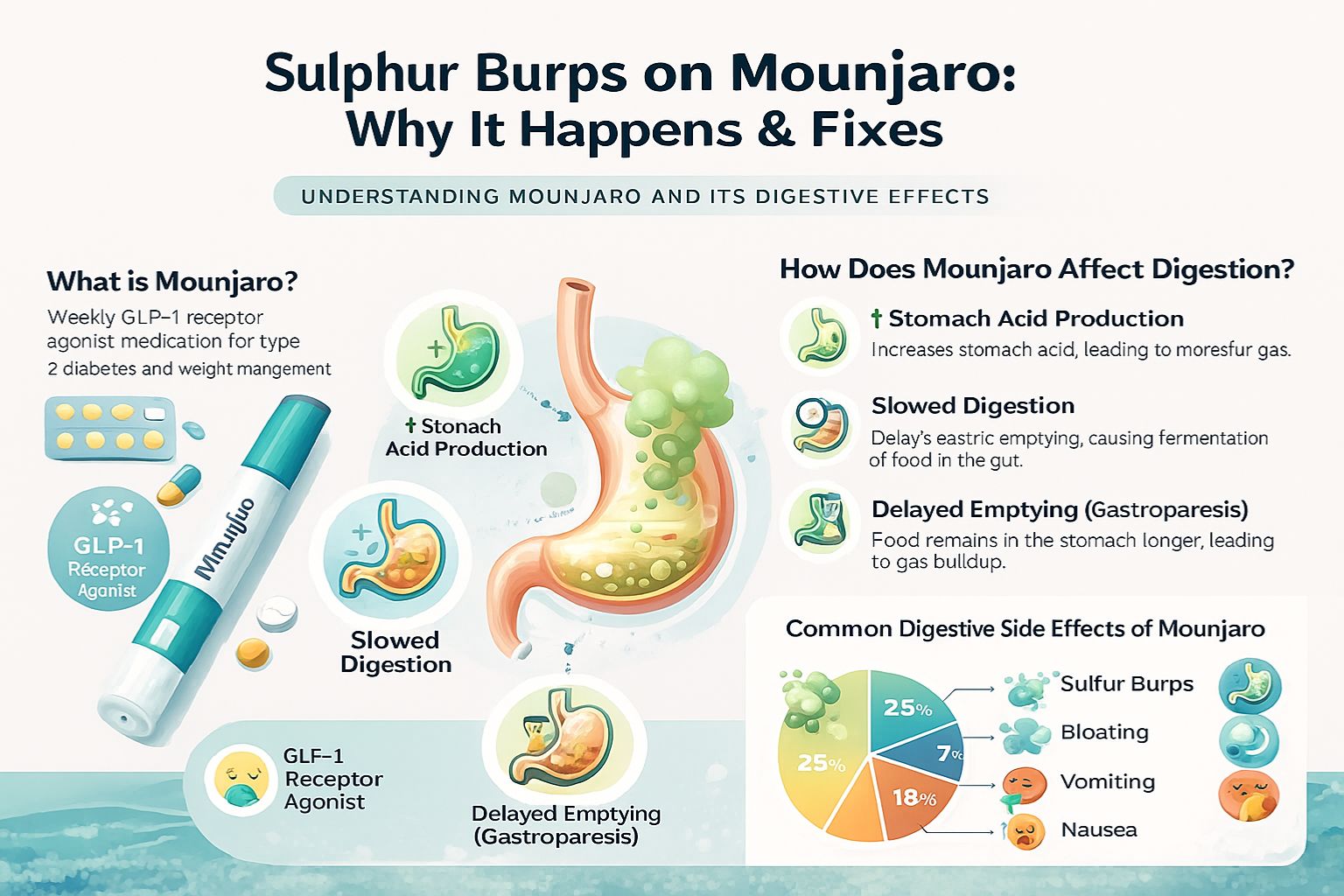 sulphur burps on Mounjaro